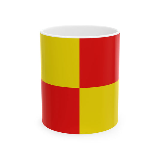 Flag of Kortessem (Belgium) White Coffee Mug-11oz-Go Mug Yourself