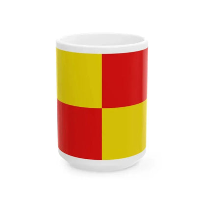 Flag of Kortessem (Belgium) White Coffee Mug 15oz - Go Mug Yourself