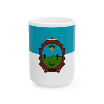 Flag of Kosd (Hungary) White Coffee Mug 15oz - Go Mug Yourself