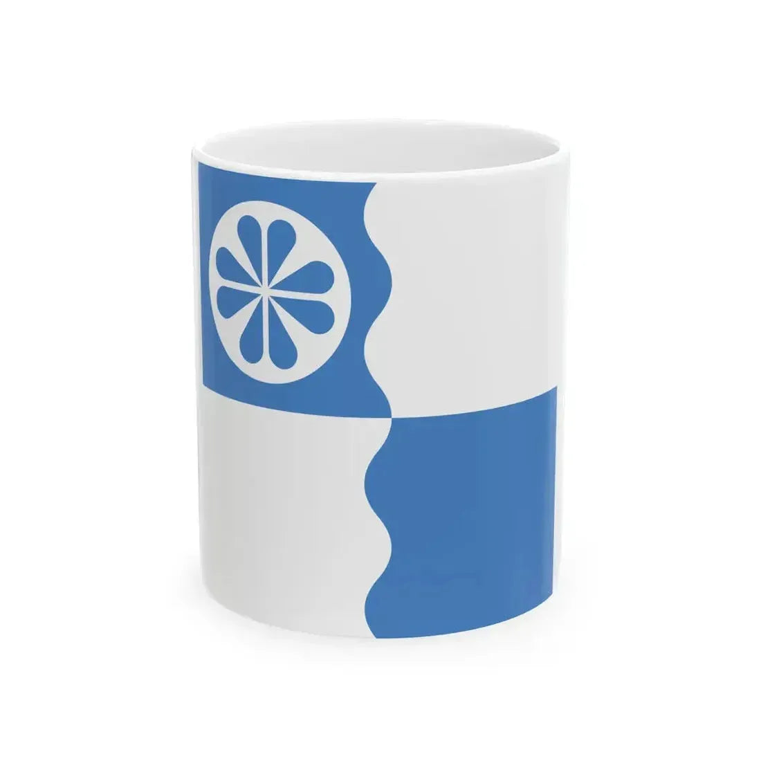 Flag of Kose Parish Harju County Estonia (Estonia) White Coffee Mug 11oz - Go Mug Yourself