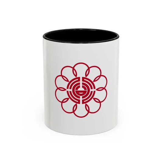 Flag of Koshigaya Saitama Japan - Accent Coffee Mug 11oz Black - Go Mug Yourself