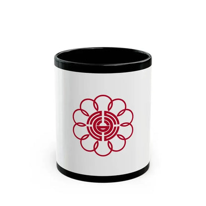 Flag of Koshigaya Saitama Japan - Black Coffee Mug 11oz - Go Mug Yourself