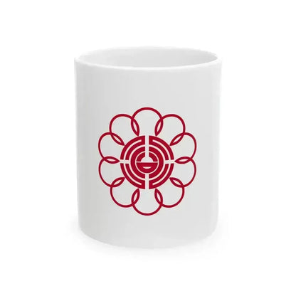Flag of Koshigaya Saitama (Japan) White Coffee Mug 11oz - Go Mug Yourself