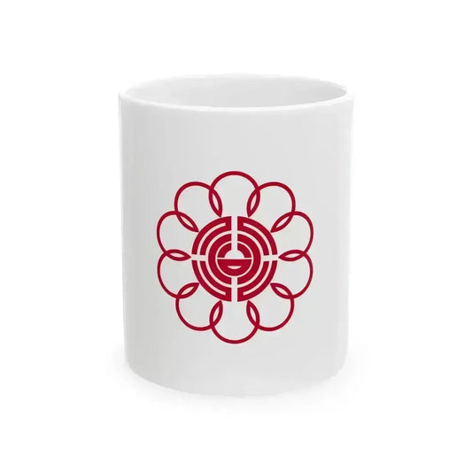 Flag of Koshigaya Saitama (Japan) White Coffee Mug 11oz - Go Mug Yourself