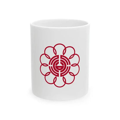 Flag of Koshigaya Saitama Japan - White Coffee Mug 11oz - Go Mug Yourself