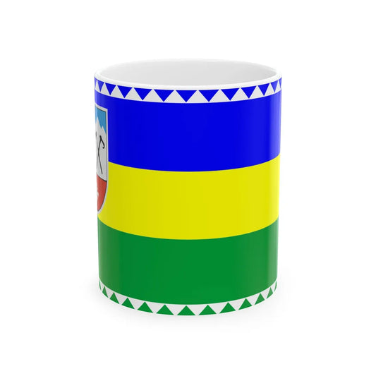Flag of Kosiv Raion (Ukraine) White Coffee Mug 11oz - Go Mug Yourself