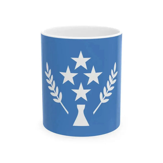 Flag of Kosrae (Micronesia) White Coffee Mug 11oz - Go Mug Yourself