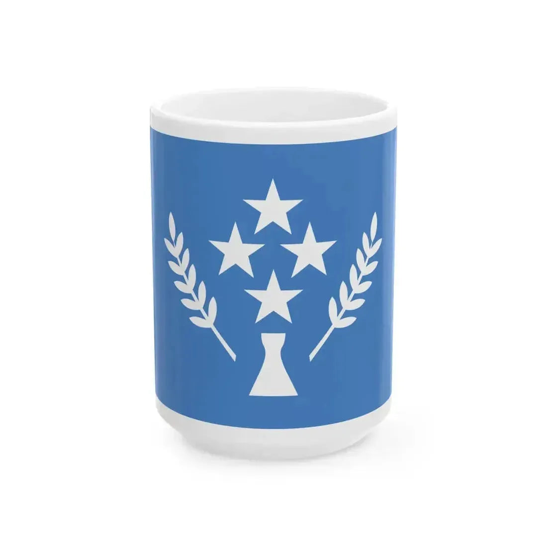 Flag of Kosrae (Micronesia) White Coffee Mug 15oz - Go Mug Yourself