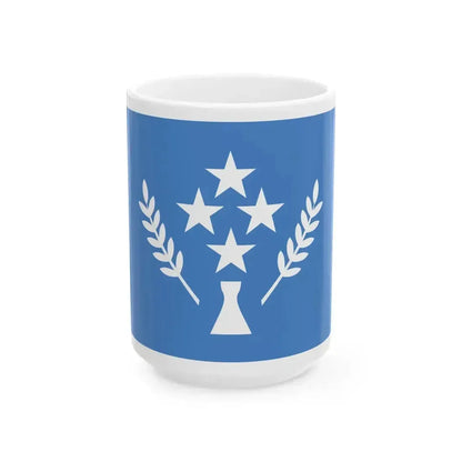 Flag of Kosrae (Micronesia) White Coffee Mug 15oz - Go Mug Yourself