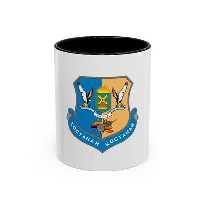 Flag of Kostanay Kazakhstan - Accent Coffee Mug 11oz Black - Go Mug Yourself