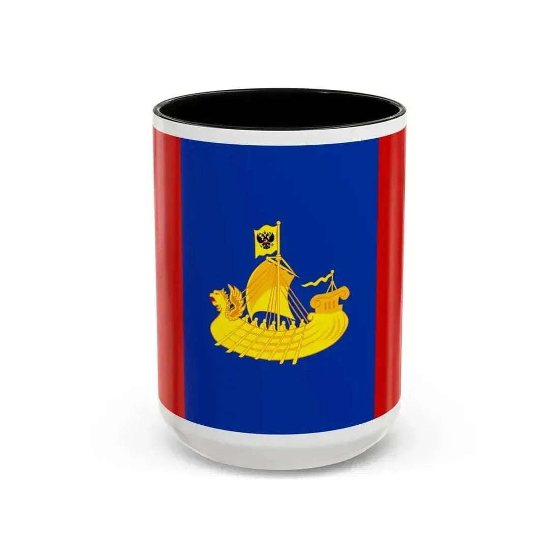 Flag of Kostroma Oblast Russia - Accent Coffee Mug 15oz Black - Go Mug Yourself