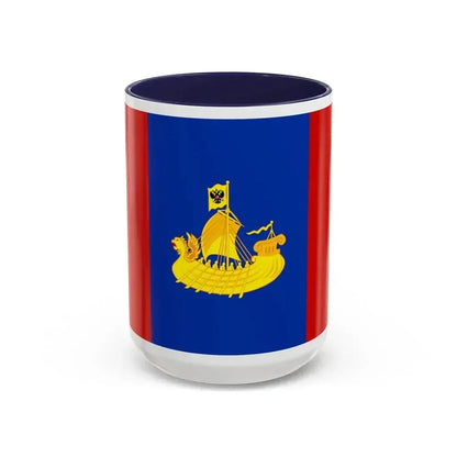 Flag of Kostroma Oblast Russia - Accent Coffee Mug 15oz Navy - Go Mug Yourself