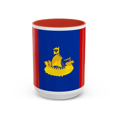 Flag of Kostroma Oblast Russia - Accent Coffee Mug 15oz Red - Go Mug Yourself