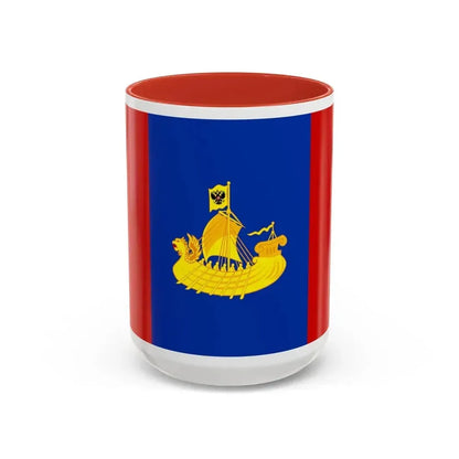 Flag of Kostroma Oblast Russia - Accent Coffee Mug 15oz Red - Go Mug Yourself
