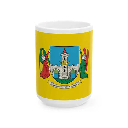 Flag of Koszeg (Hungary) White Coffee Mug 15oz - Go Mug Yourself
