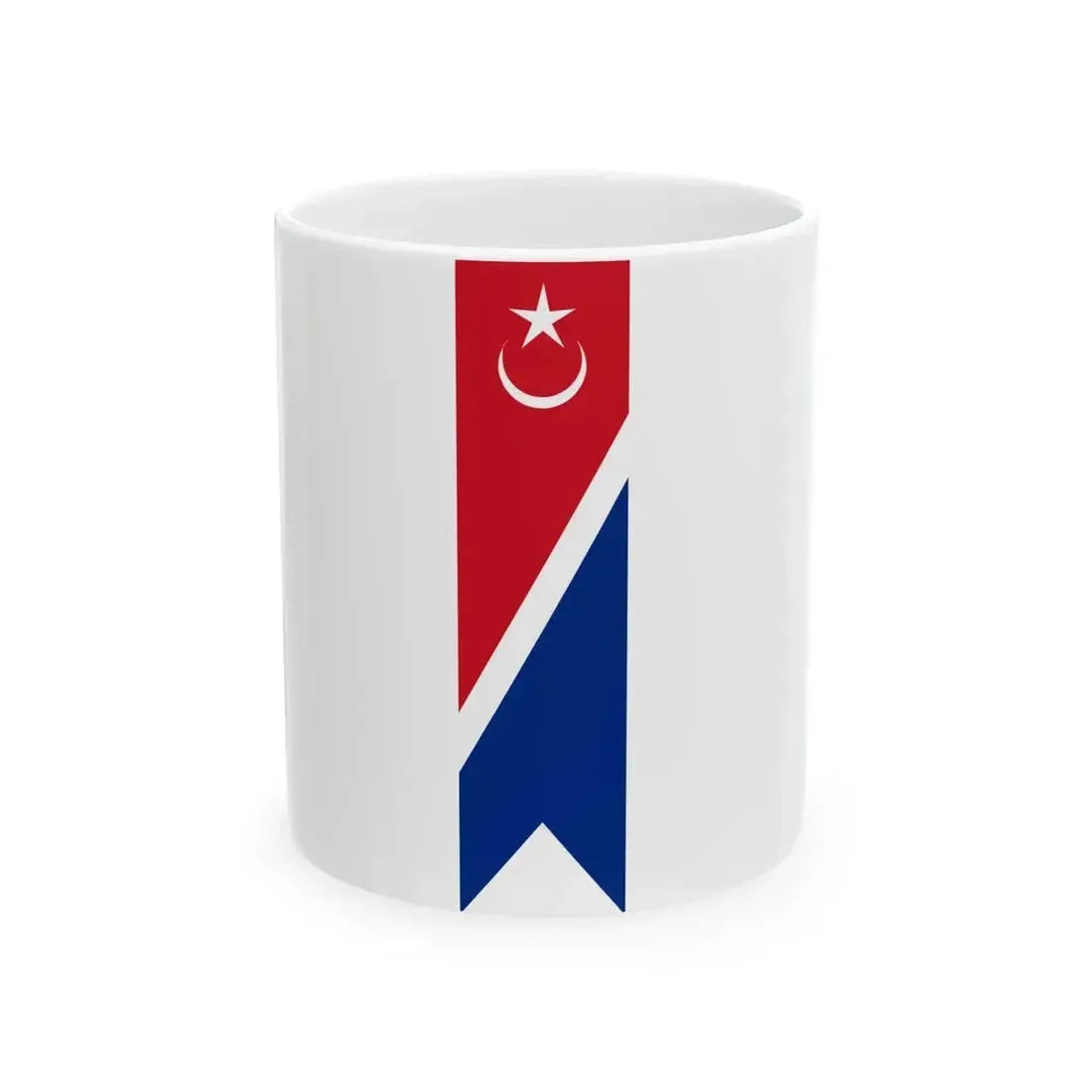 Flag of Kota Tinggi Johor vertical (Malaysia) White Coffee Mug 11oz - Go Mug Yourself