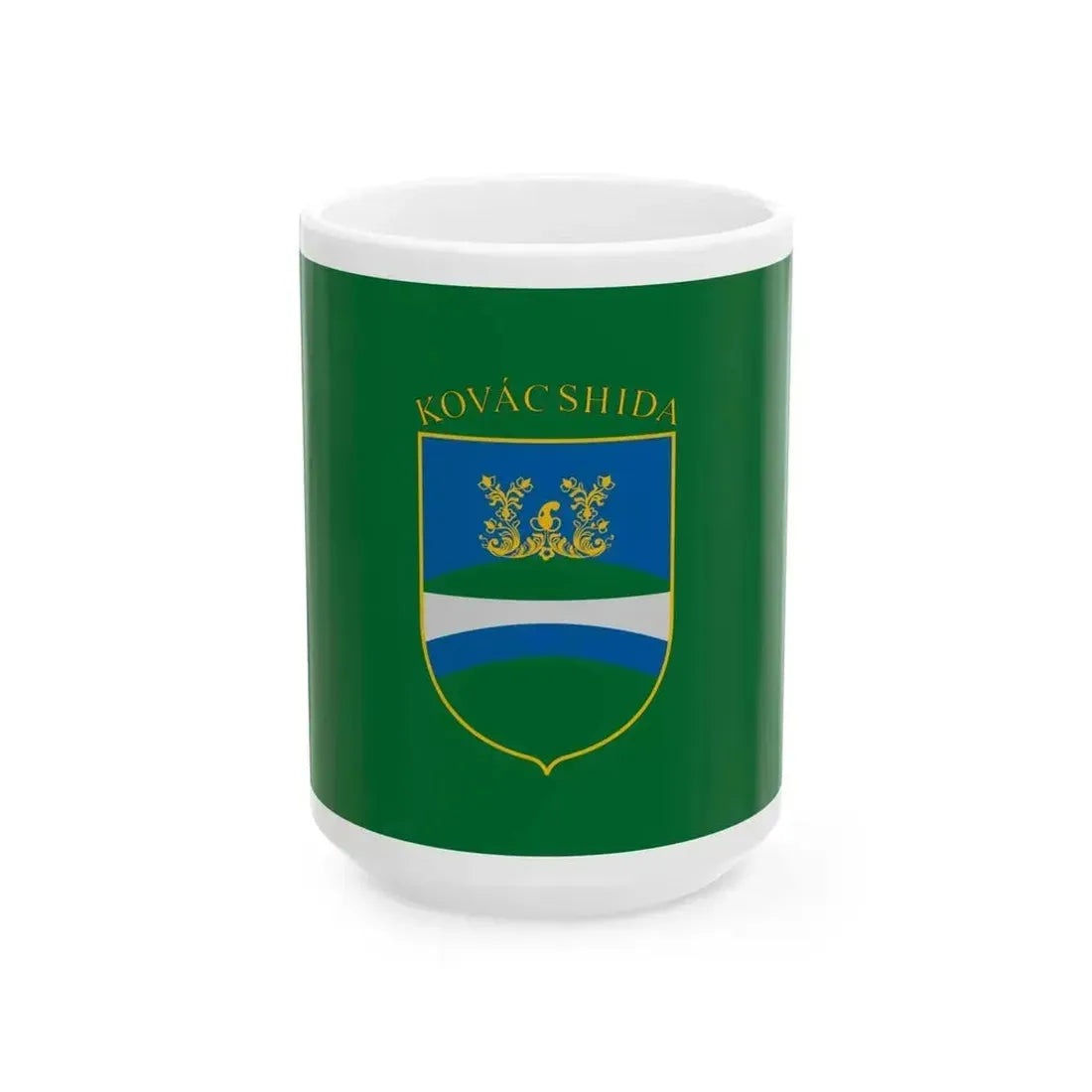 Flag of Kovacshida (Hungary) White Coffee Mug 15oz - Go Mug Yourself