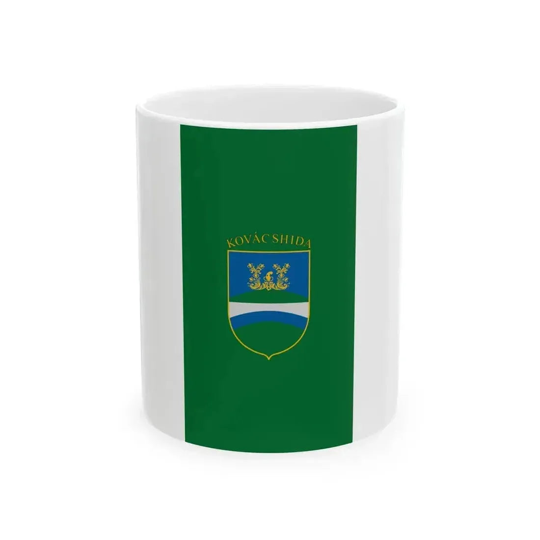 Flag of Kovacshida vertical (Hungary) White Coffee Mug 11oz - Go Mug Yourself