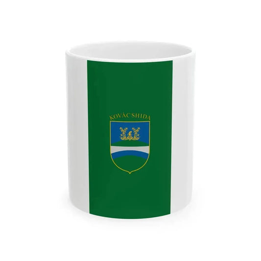 Flag of Kovacshida vertical (Hungary) White Coffee Mug 11oz - Go Mug Yourself