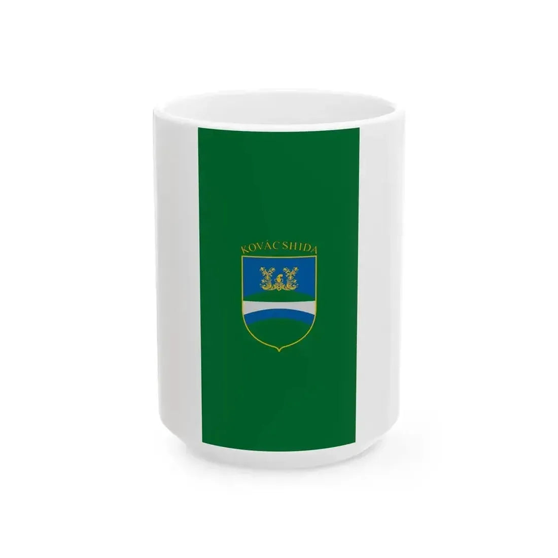 Flag of Kovacshida vertical (Hungary) White Coffee Mug 15oz - Go Mug Yourself