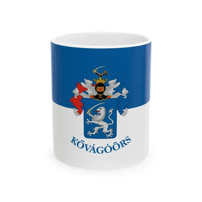 Flag of Kovagoors (Hungary) White Coffee Mug 11oz - Go Mug Yourself