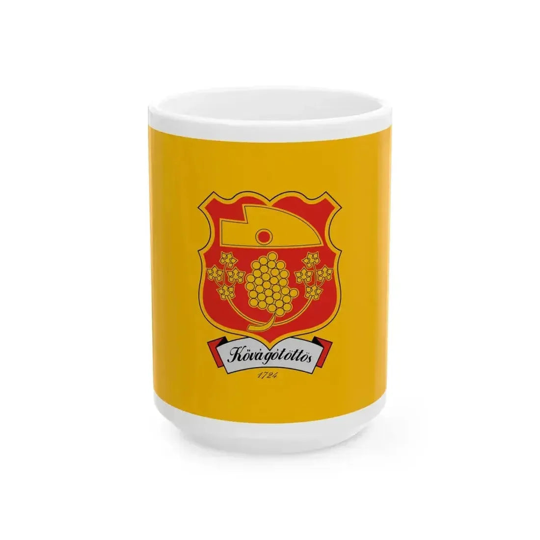 Flag of Kovagotottos (Hungary) White Coffee Mug 15oz - Go Mug Yourself