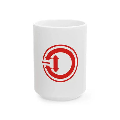 Flag of Kozaki Chiba (Japan) White Coffee Mug 15oz - Go Mug Yourself