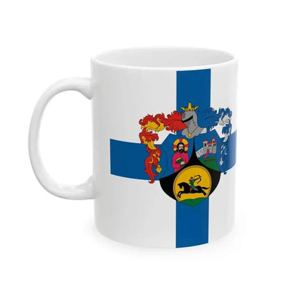 Flag of Kozarmisleny (Hungary) White Coffee Mug - Go Mug Yourself