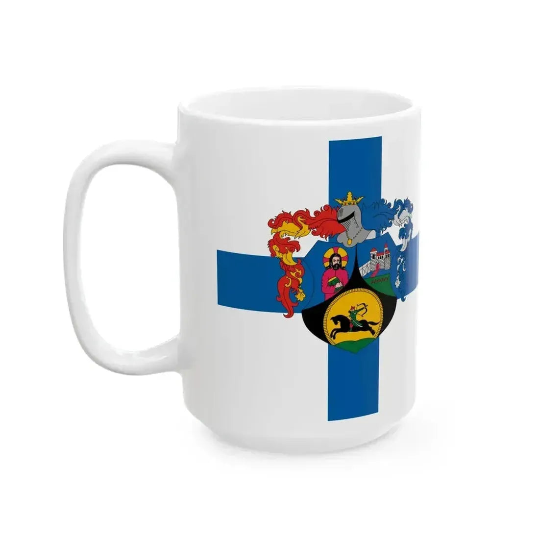 Flag of Kozarmisleny (Hungary) White Coffee Mug - Go Mug Yourself