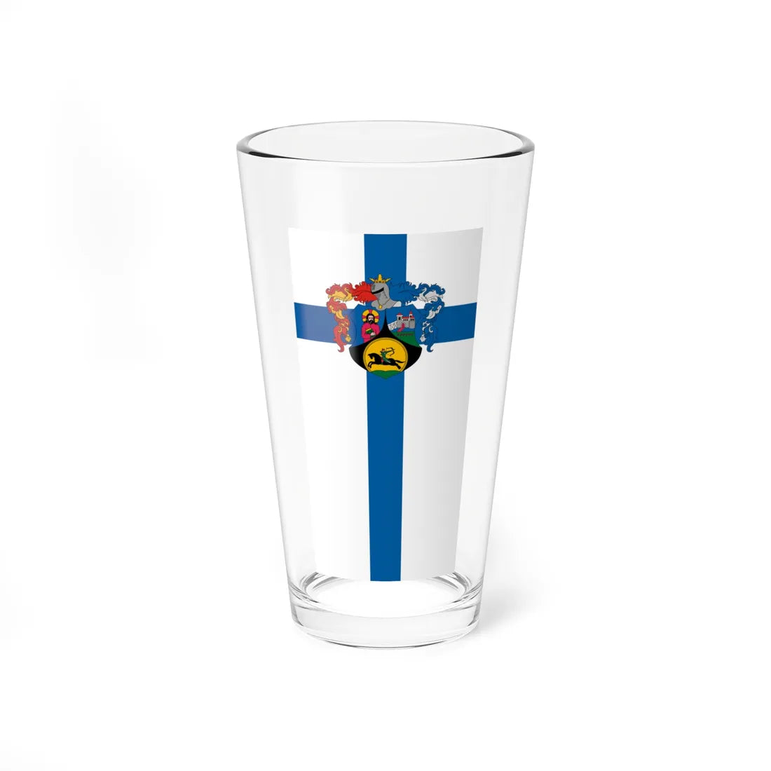 Flag of Kozarmisleny vertical (Hungary) Pint Glass 16oz 16oz - Go Mug Yourself