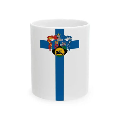 Flag of Kozarmisleny vertical (Hungary) White Coffee Mug 11oz - Go Mug Yourself