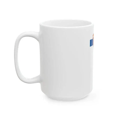 Flag of Kozarmisleny vertical (Hungary) White Coffee Mug - Go Mug Yourself