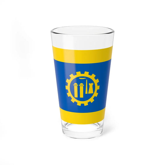 Flag of Kramatorsk (Ukraine) Pint Glass 16oz 16oz - Go Mug Yourself