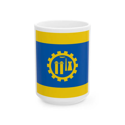 Flag of Kramatorsk (Ukraine) White Coffee Mug 15oz - Go Mug Yourself