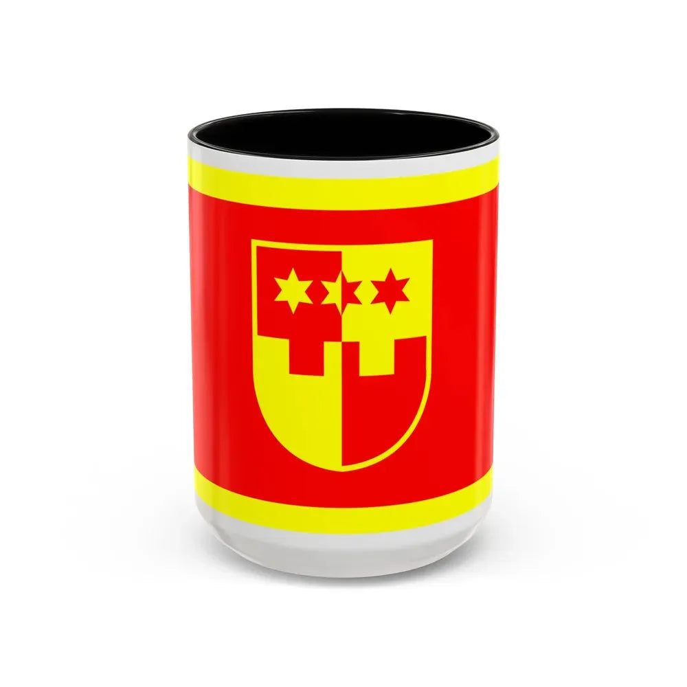 Flag of Krapina Zagorje County Croatia - Accent Coffee Mug 15oz Black - Go Mug Yourself