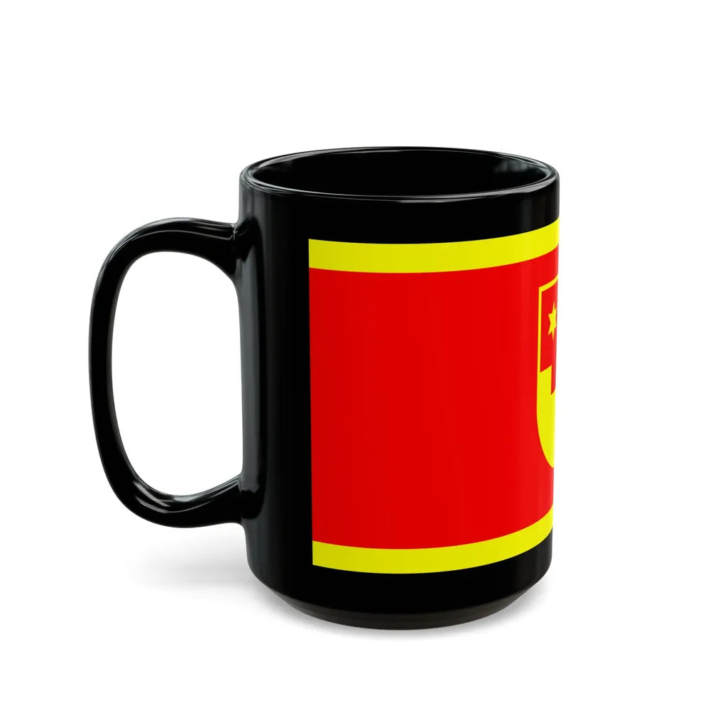 Flag of Krapina Zagorje County Croatia - Black Coffee Mug-Go Mug Yourself