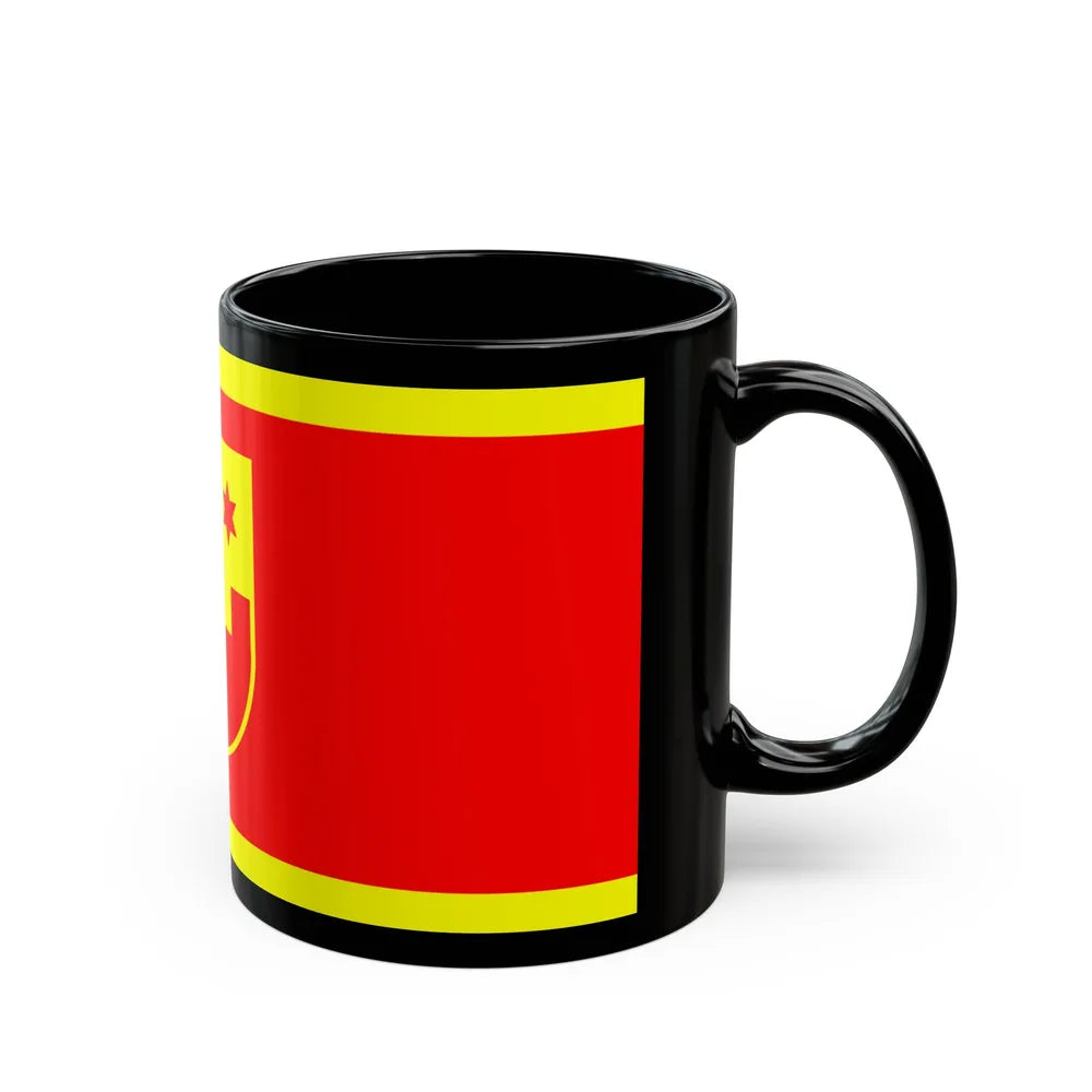 Flag of Krapina Zagorje County Croatia - Black Coffee Mug-Go Mug Yourself