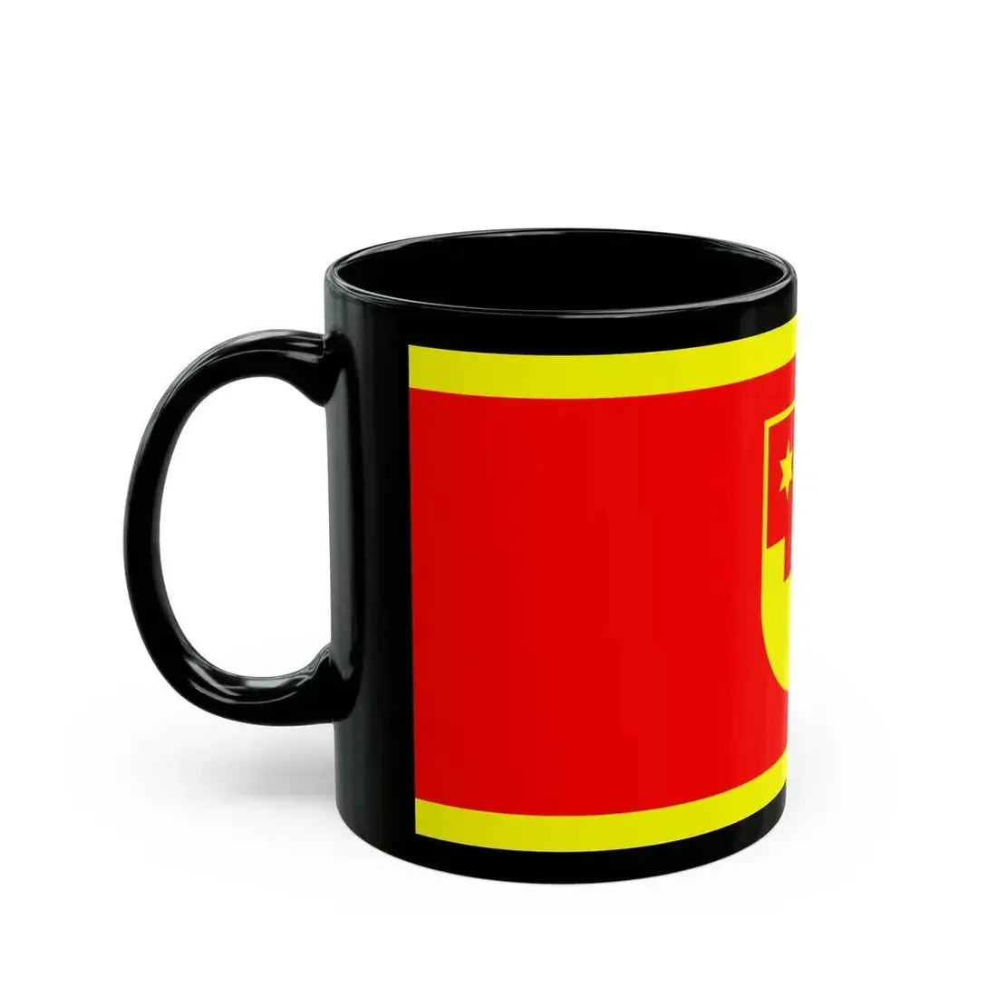 Flag of Krapina Zagorje County Croatia - Black Coffee Mug - Go Mug Yourself