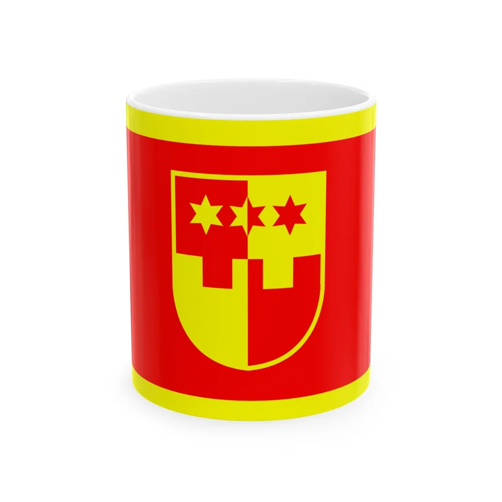 Flag of Krapina Zagorje County Croatia - White Coffee Mug-11oz-Go Mug Yourself