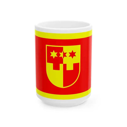 Flag of Krapina-Zagorje-County (Croatia) White Coffee Mug 15oz - Go Mug Yourself