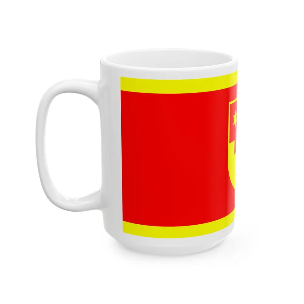 Flag of Krapina Zagorje County Croatia - White Coffee Mug-Go Mug Yourself