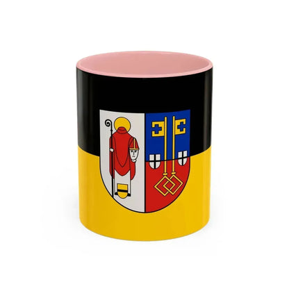 Flag of Krefeld Germany - Accent Coffee Mug 11oz Pink - Go Mug Yourself