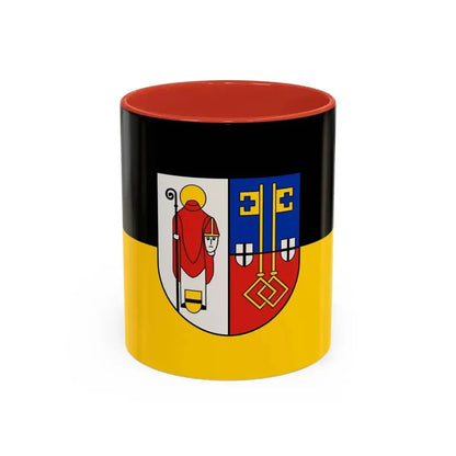 Flag of Krefeld Germany - Accent Coffee Mug 11oz Red - Go Mug Yourself