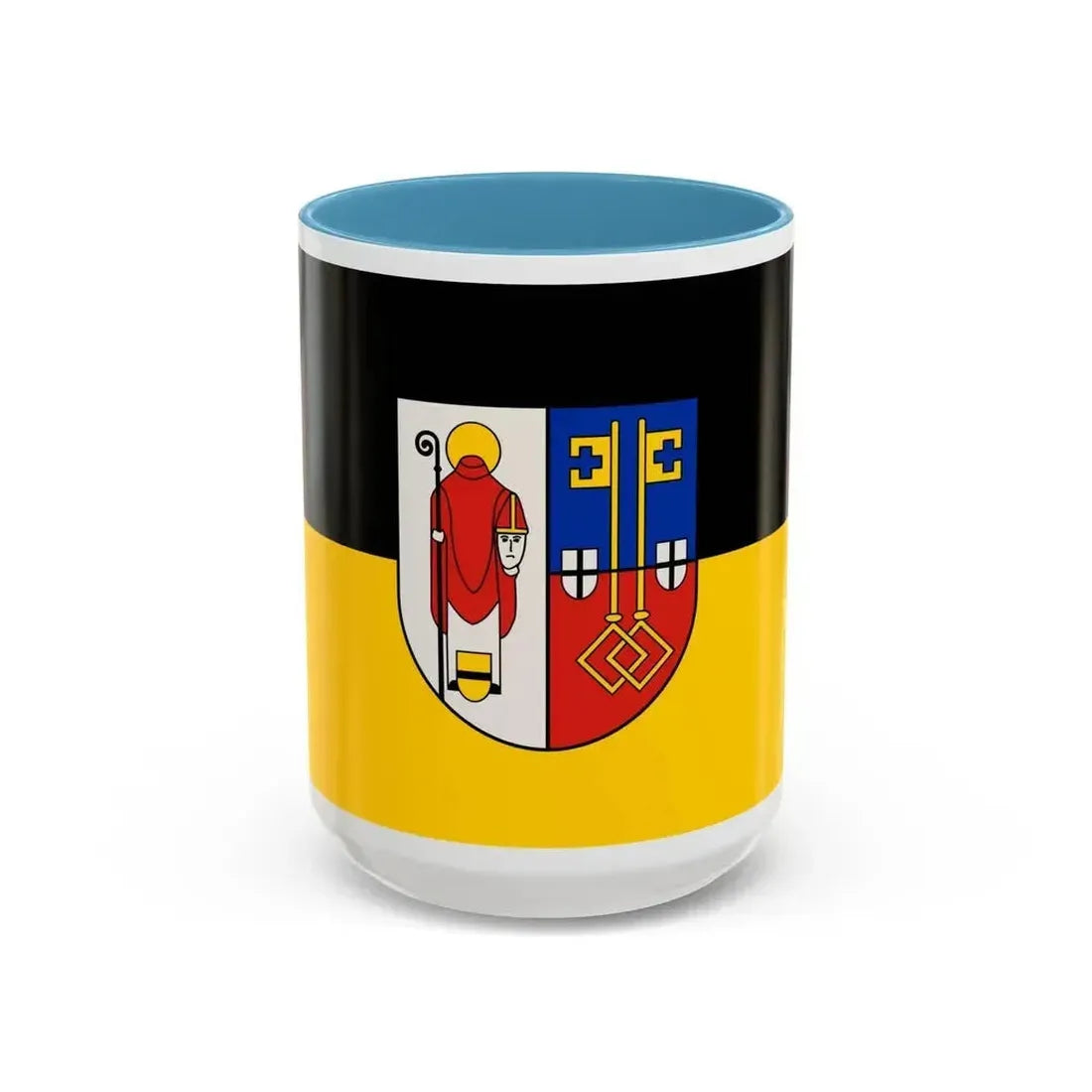 Flag of Krefeld Germany - Accent Coffee Mug 15oz Light Blue - Go Mug Yourself