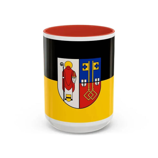 Flag of Krefeld Germany - Accent Coffee Mug 15oz Red - Go Mug Yourself