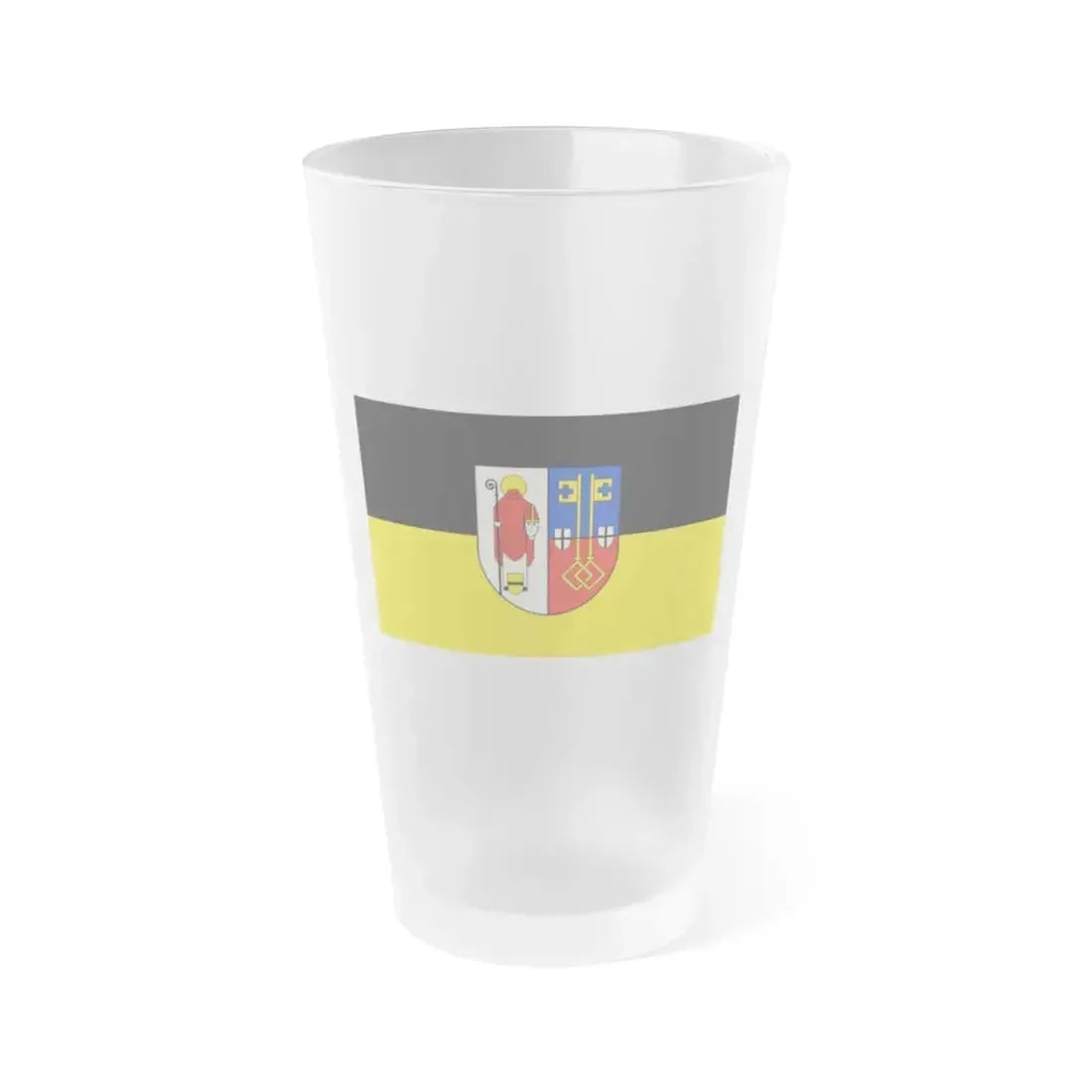 Flag of Krefeld Germany - Frosted Pint Glass 16oz 16oz Frosted - Go Mug Yourself