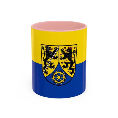 Flag of Kronach Germany - Accent Coffee Mug 11oz Pink - Go Mug Yourself