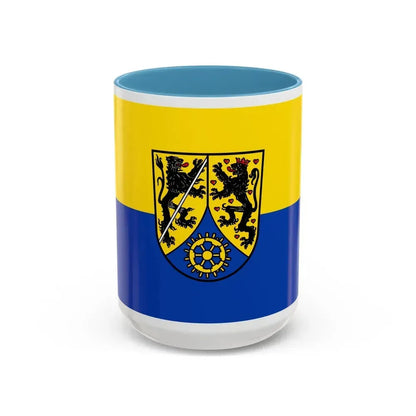 Flag of Kronach Germany - Accent Coffee Mug 15oz Light Blue - Go Mug Yourself