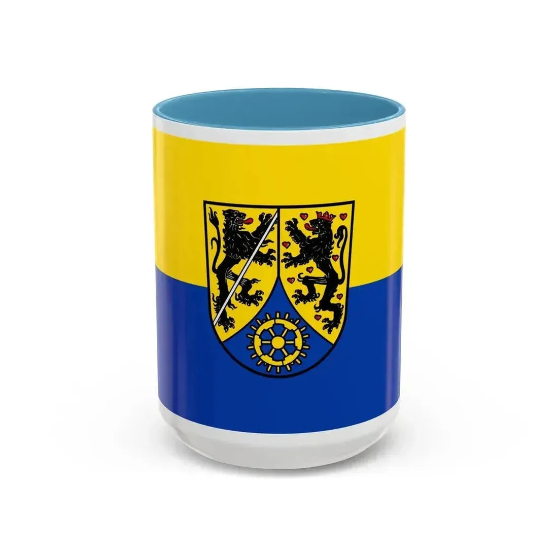 Flag of Kronach Germany - Accent Coffee Mug 15oz Light Blue - Go Mug Yourself