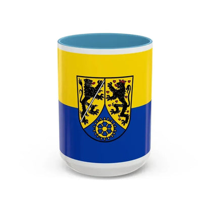 Flag of Kronach Germany - Accent Coffee Mug 15oz Light Blue - Go Mug Yourself